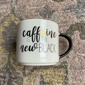 Simple Ceramic Caffeine is the new Black Coffee Cup